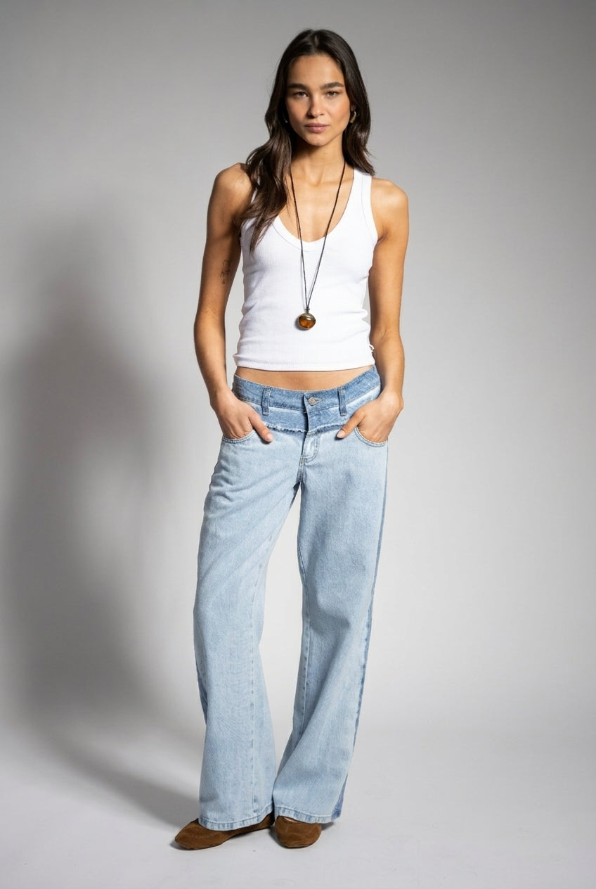 JEANS RENATA celeste