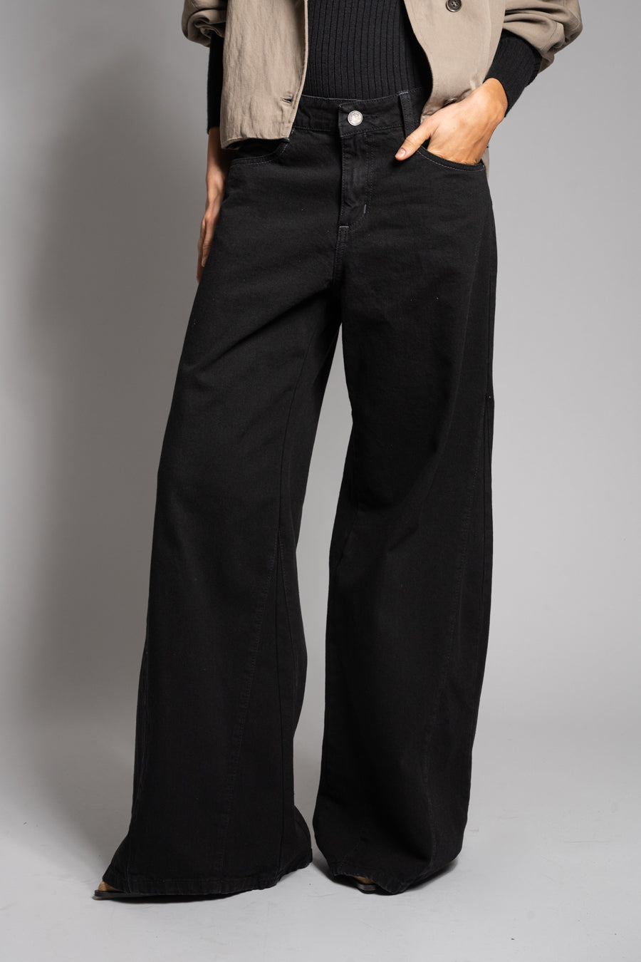 JEANS PALAZZO TIRO ALTO BERNARDA negro