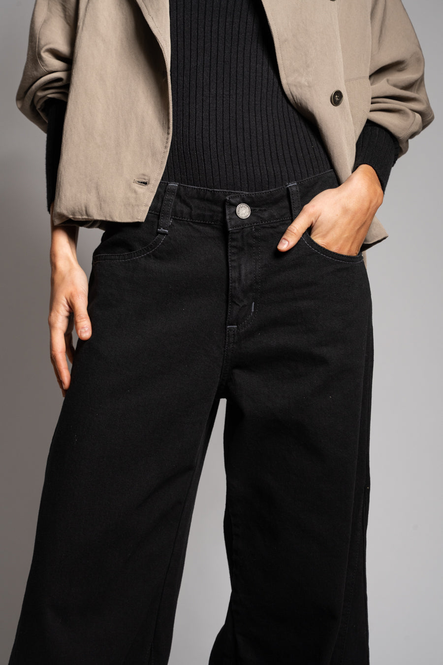 JEANS PALAZZO TIRO ALTO BERNARDA negro