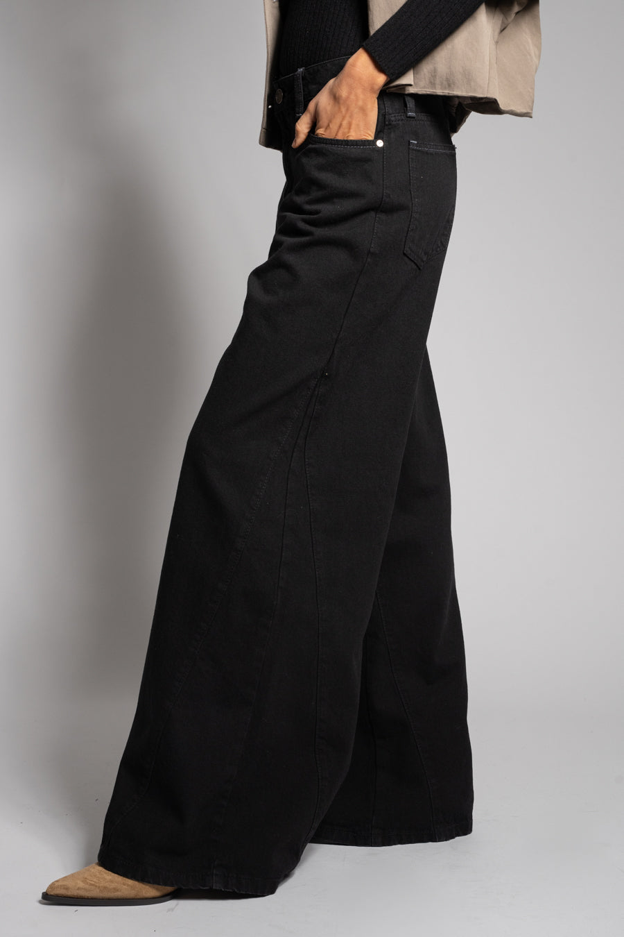 JEANS PALAZZO TIRO ALTO BERNARDA negro