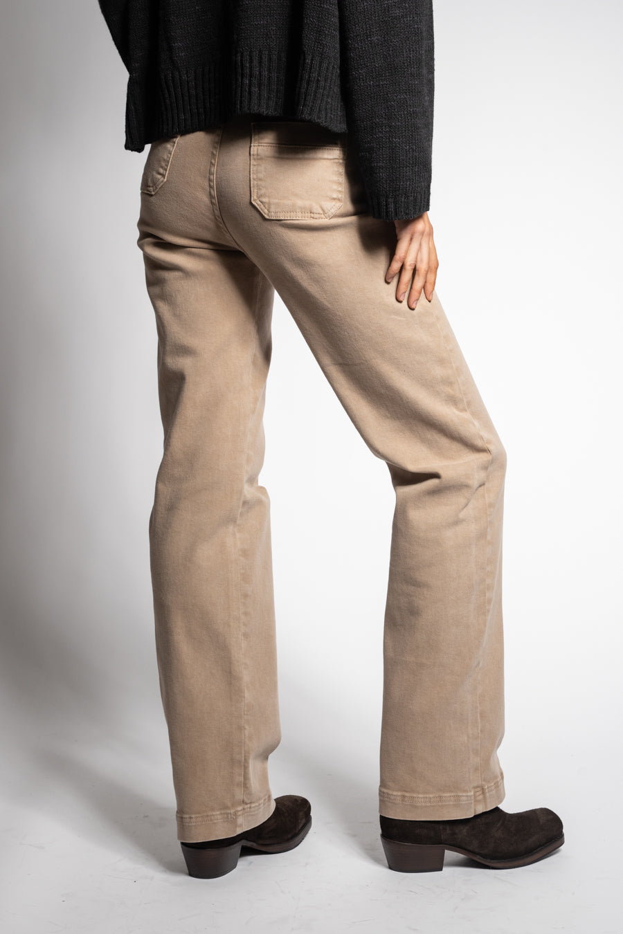 JEANS RECTO TIRO ALTO FRANCA beige