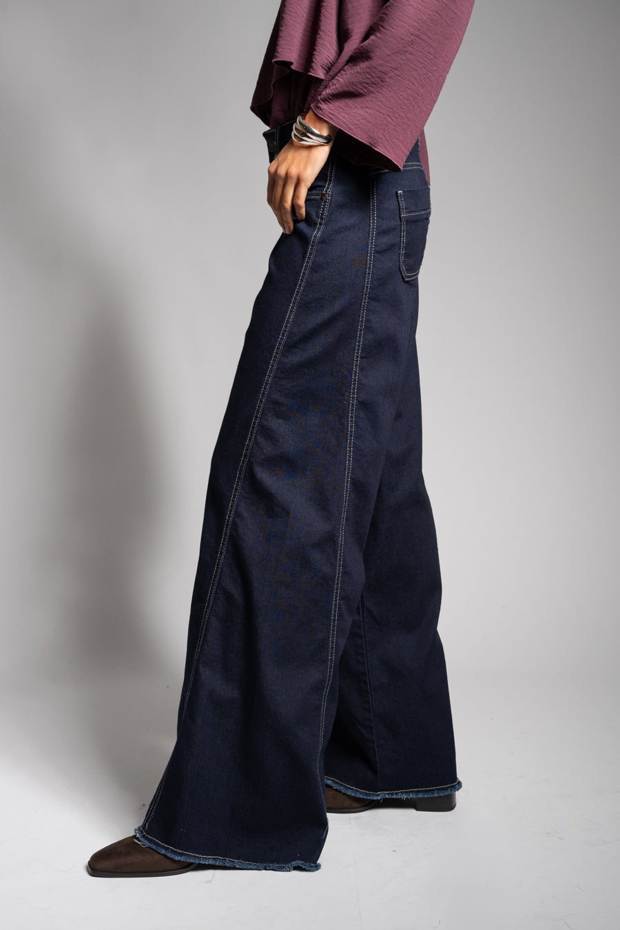 JEANS PALAZZO TIRO MEDIO ANNA azul R