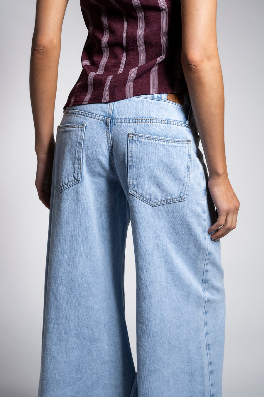 JEANS PALAZZO TIRO MEDIO ARIANNA I celeste