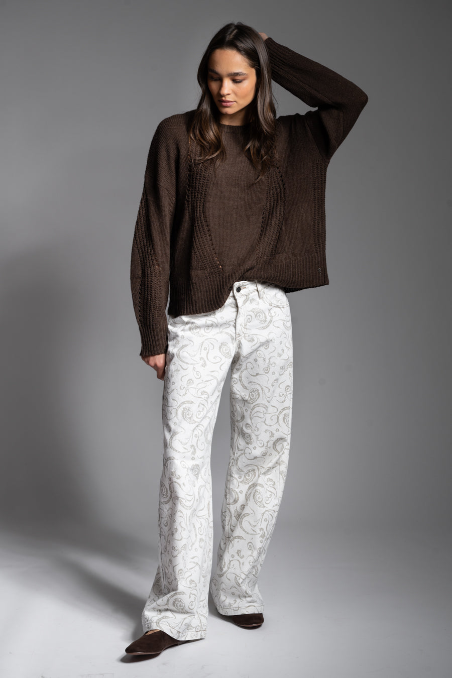 JEANS JOSEFA WIDE LEG TIRO BAJO crudo