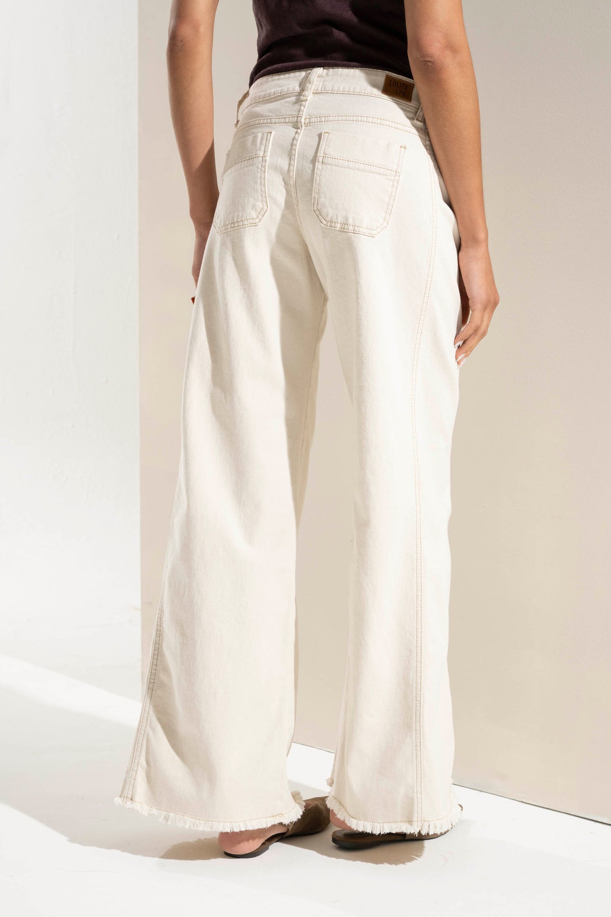 JEANS MUJER PALAZZO TIRO MEDIO ANNA crudo