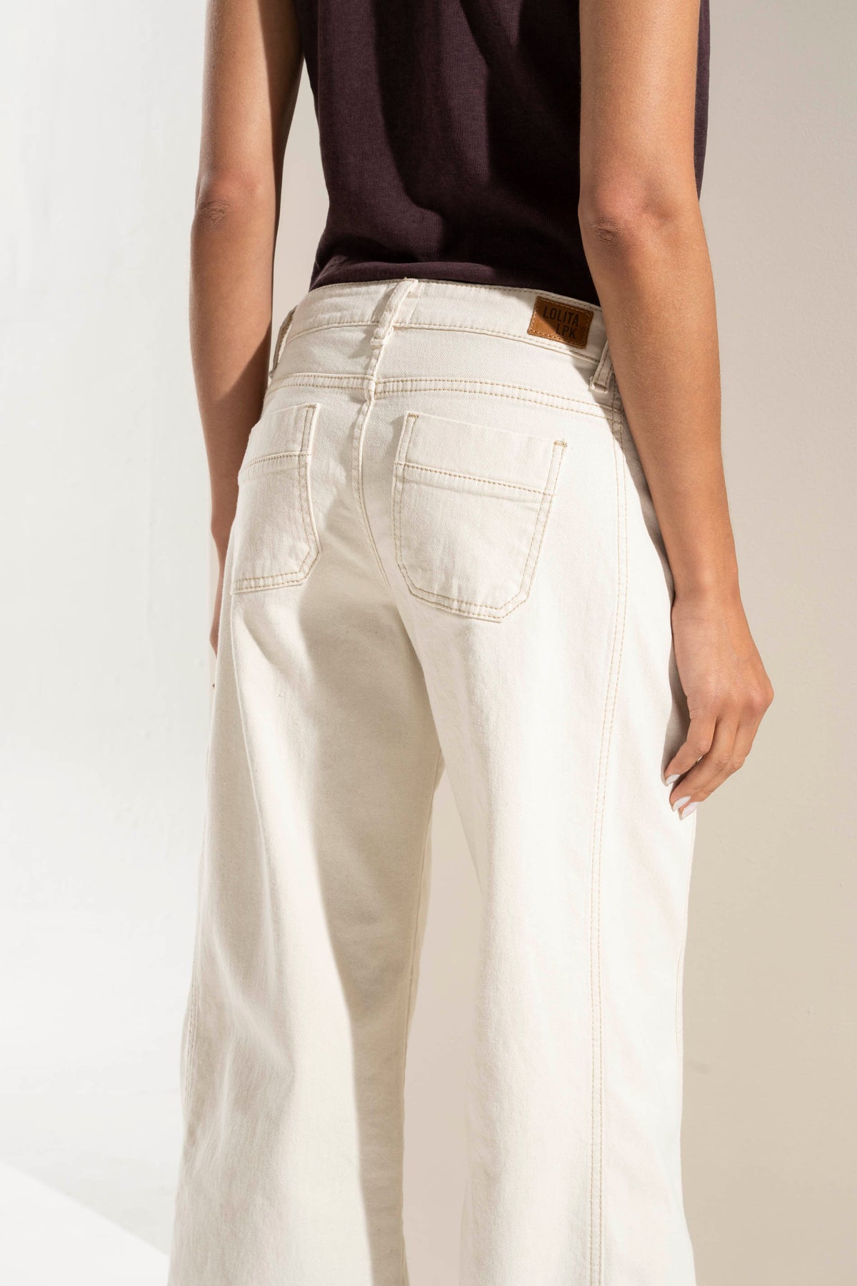 JEANS MUJER PALAZZO TIRO MEDIO ANNA crudo