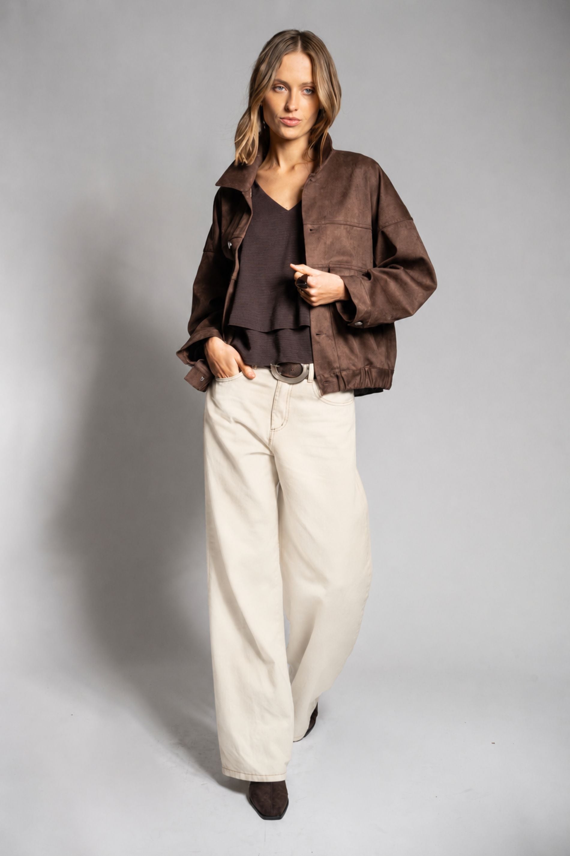 JEANS WIDE LEG TIRO ALTO JOSEFA crudo