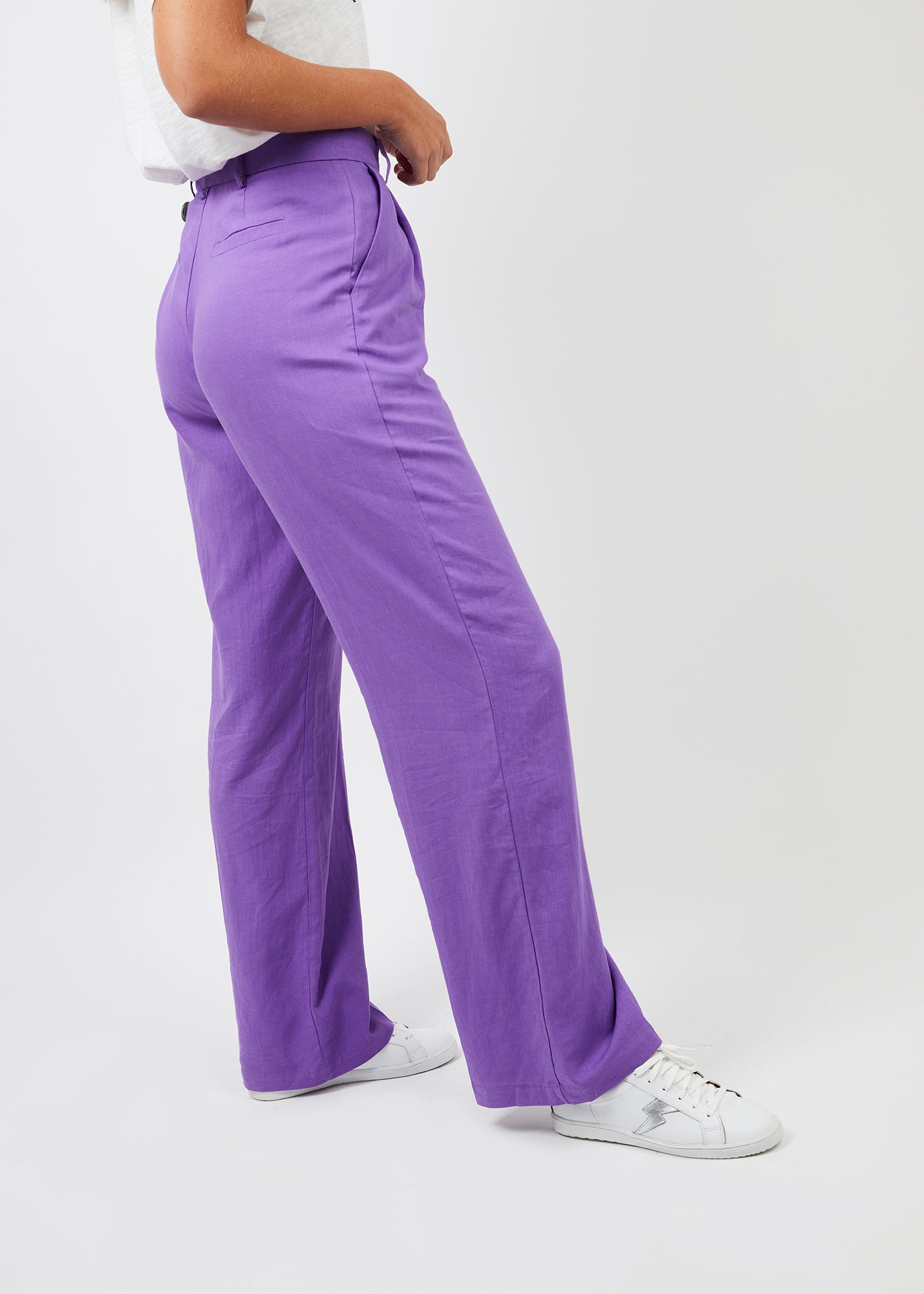 PANTALÓN VALERIA Lino morado