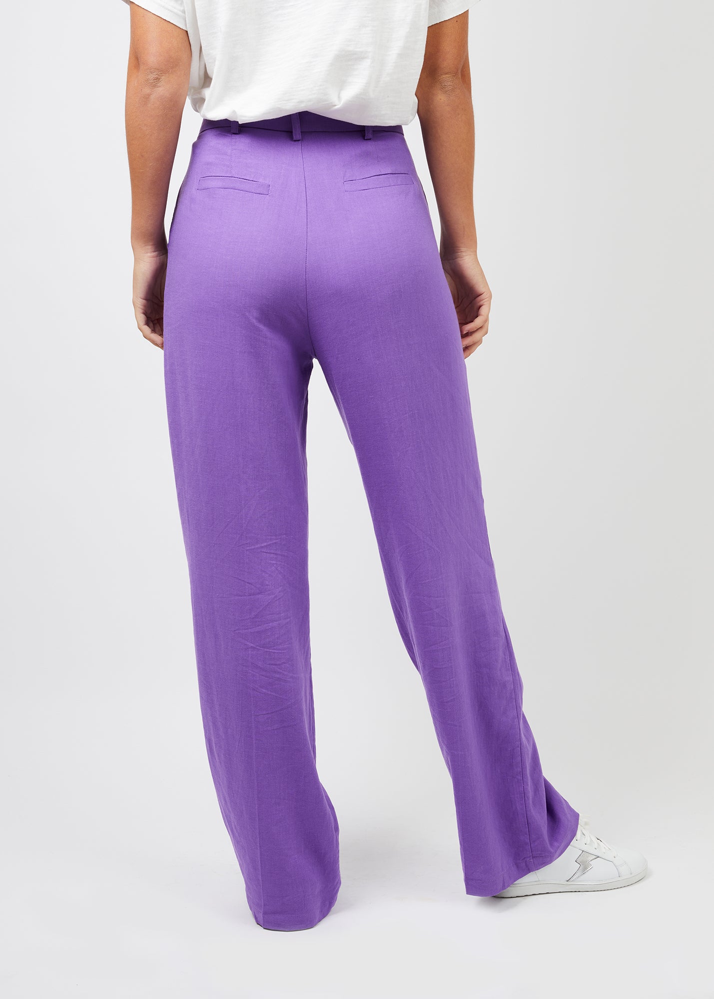 PANTALÓN VALERIA Lino morado