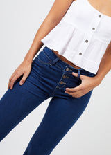 JEANS ROMINA Tiro Medio azul