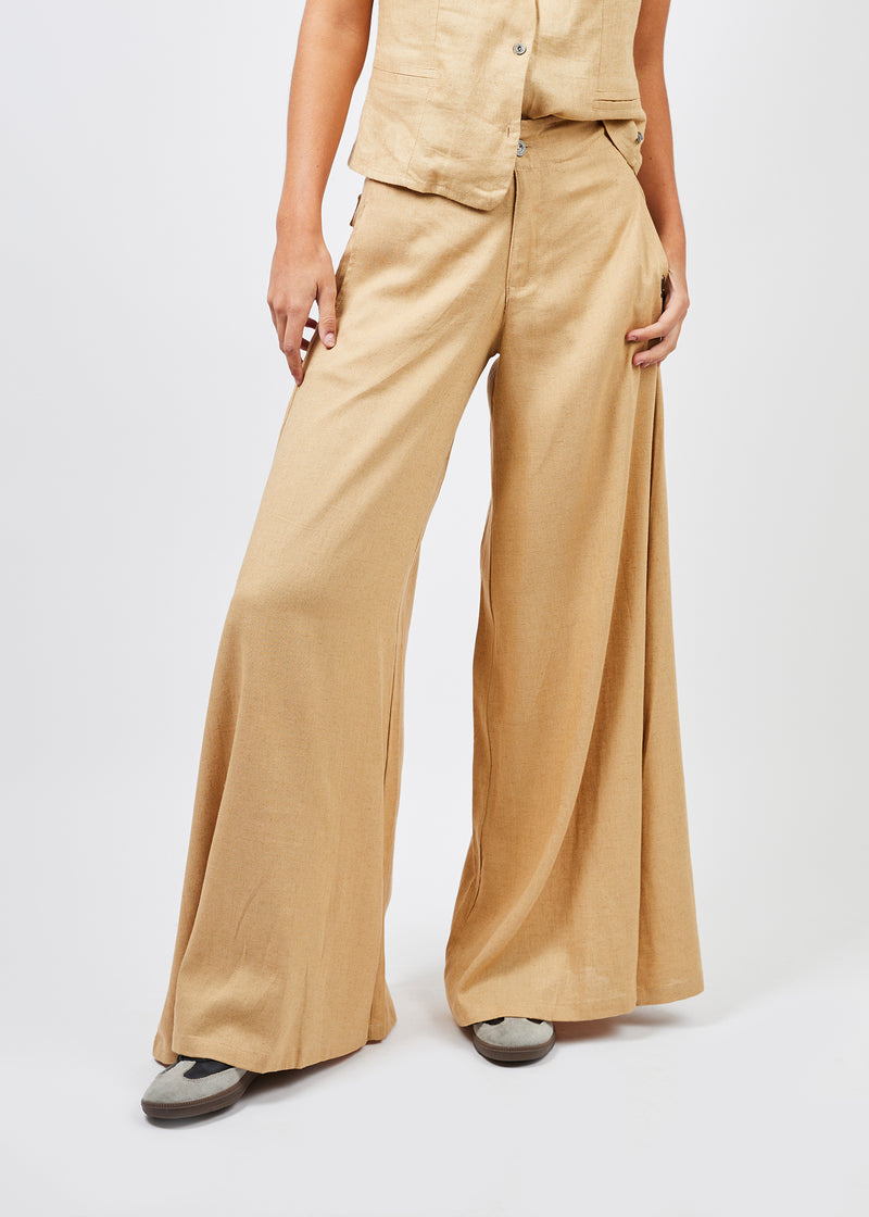 PANTALÓN CANDELARIA Lino camel