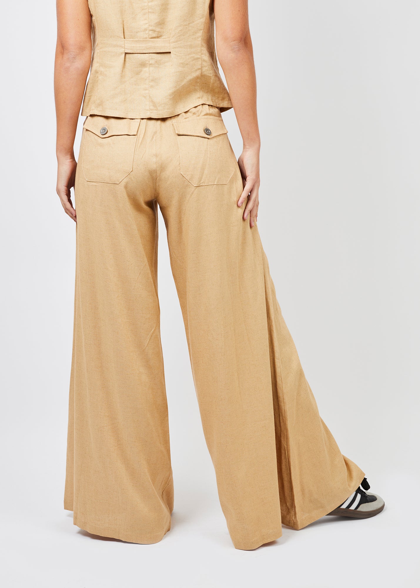 PANTALÓN CANDELARIA Lino camel