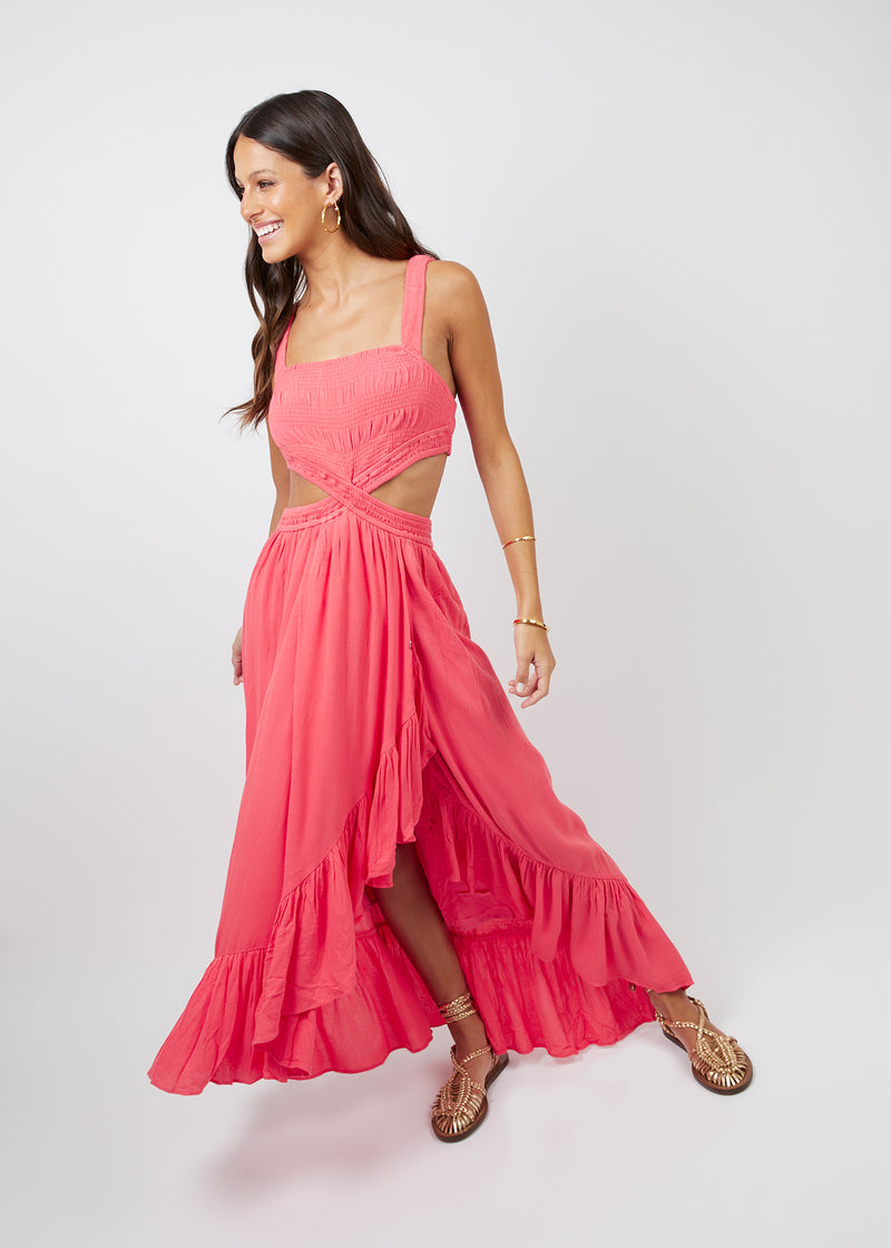 VESTIDO AMPARO coral