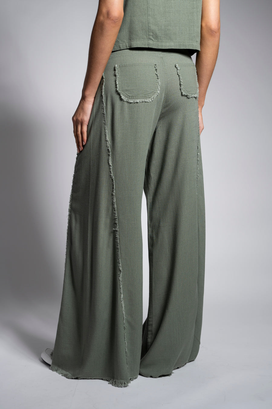 PANTALÓN ANNA FLECOS verde