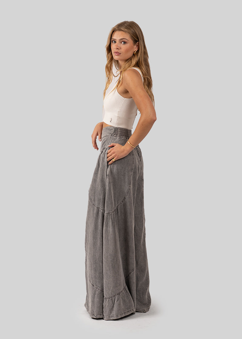 PANTALÓN FLO T Tencel gris denim