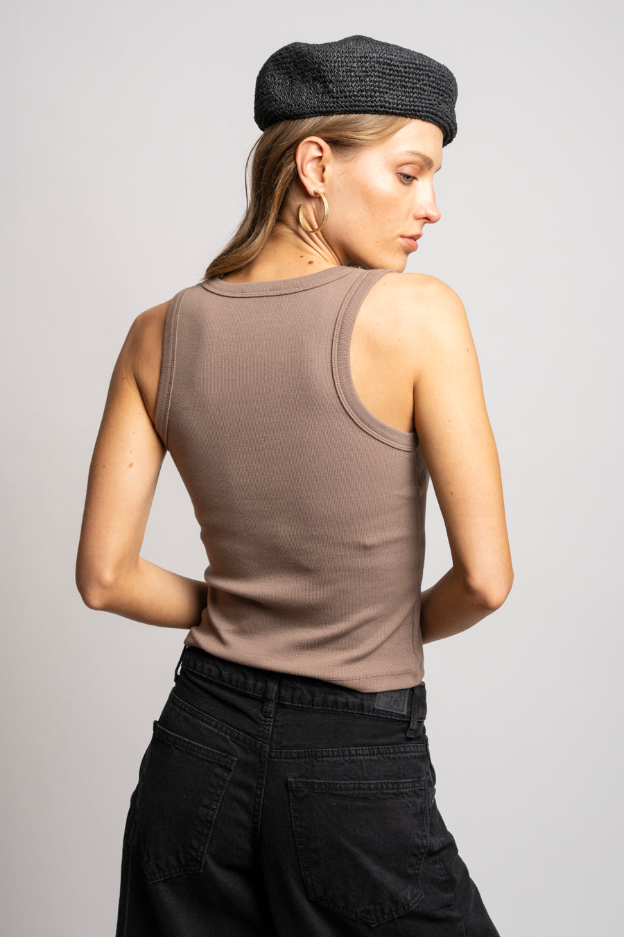 POLERA MARU V café claro
