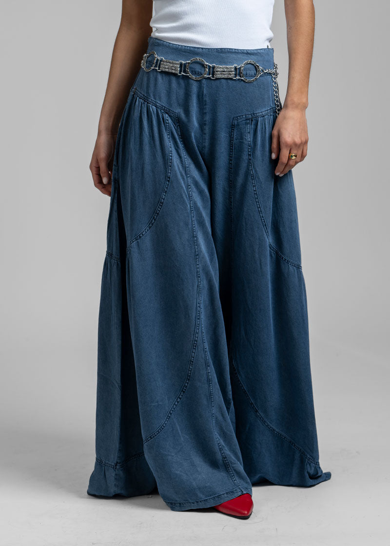 PANTALÓN FLO T Tencel azul denim