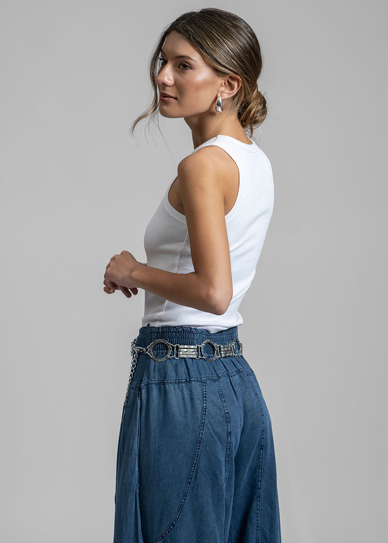 PANTALÓN FLO T Tencel azul denim