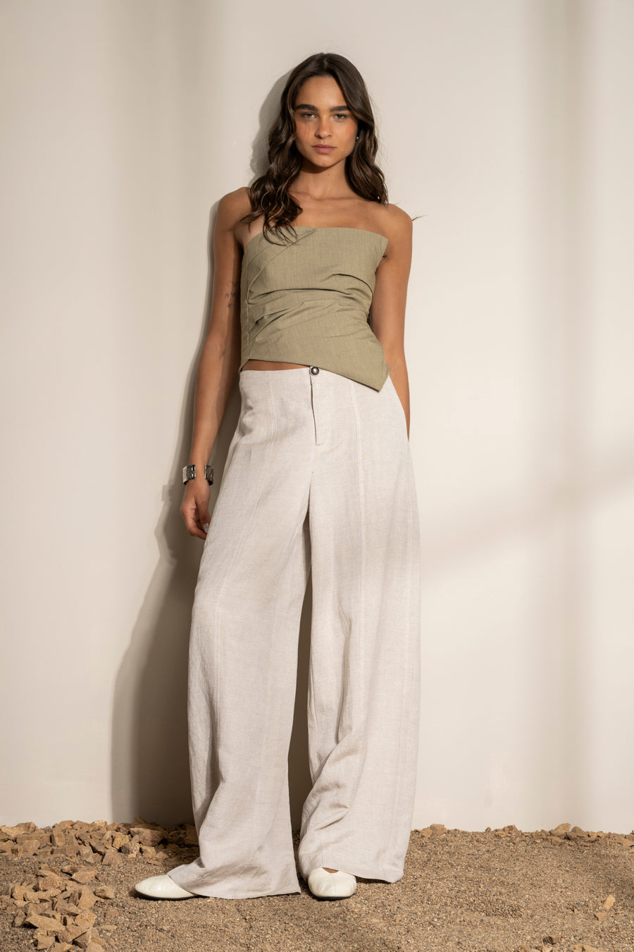 STRAPLESS DELFINA verde