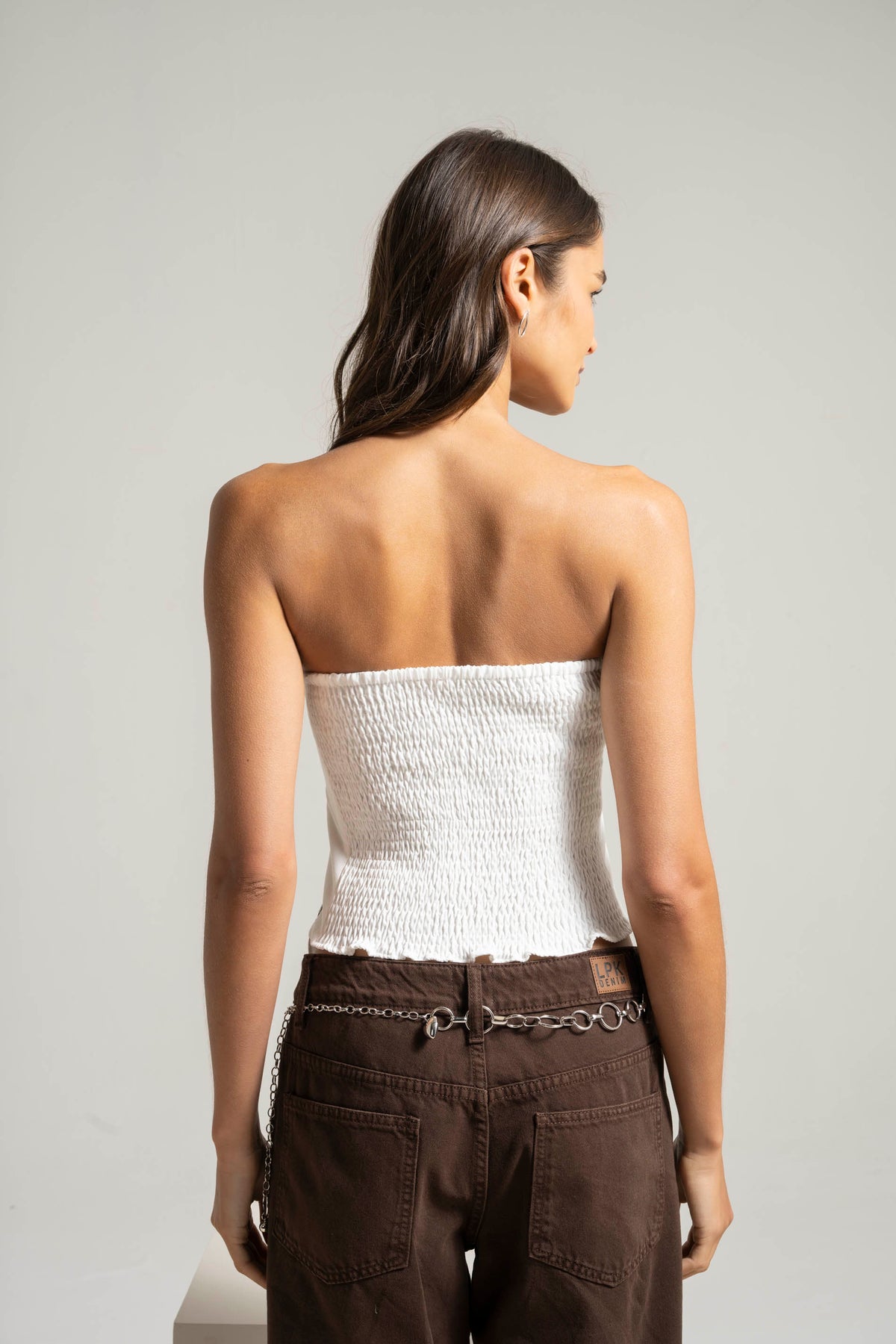 STRAPLESS DELFINA blanco