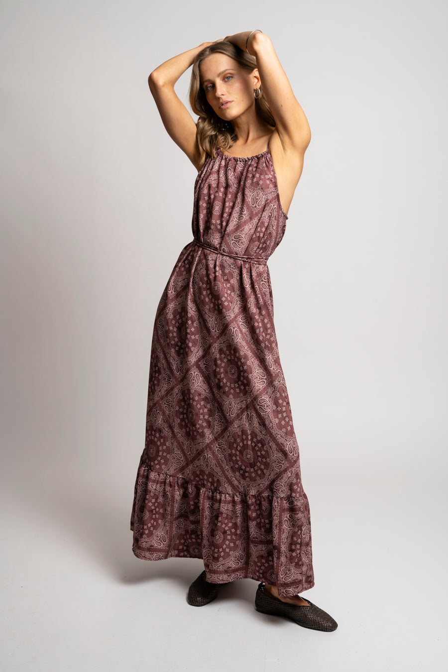 VESTIDO JACINTA burdeo