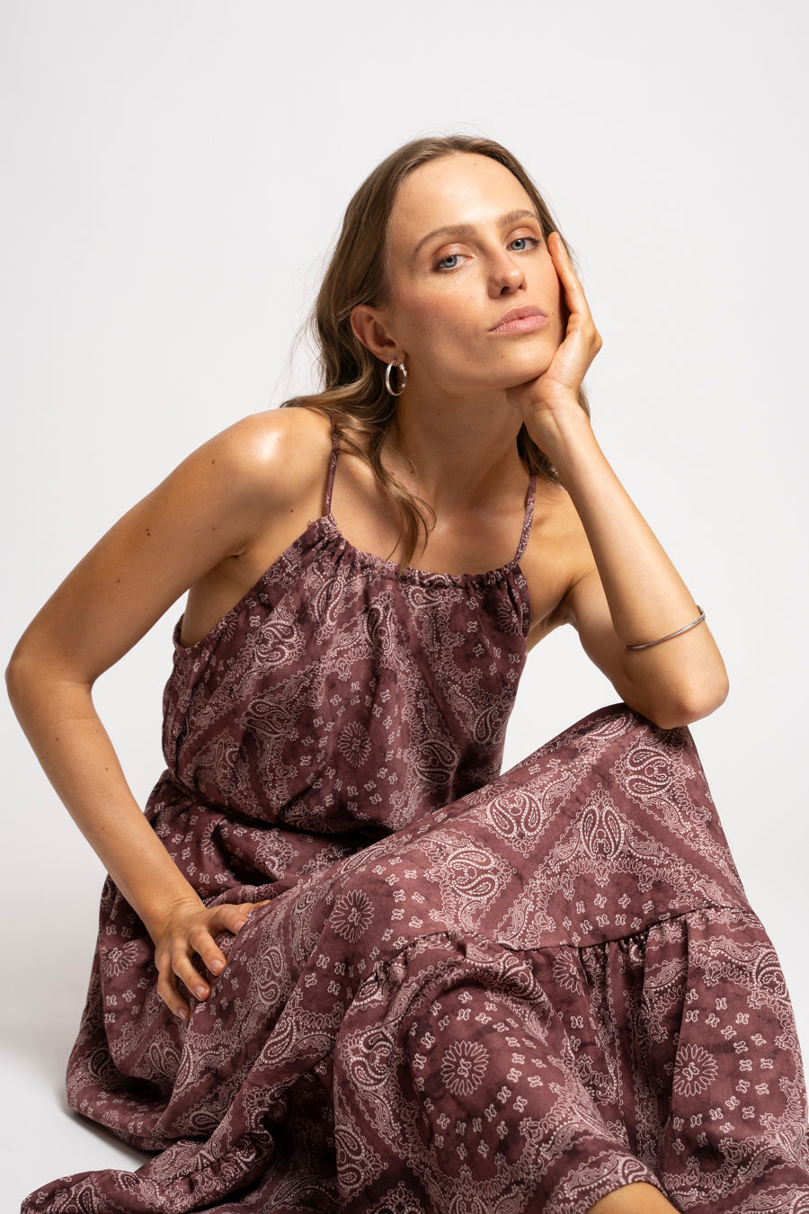 VESTIDO JACINTA burdeo