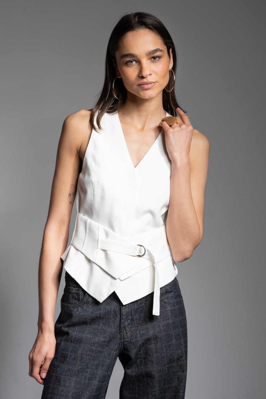 VEST CLEMENTINE blanco