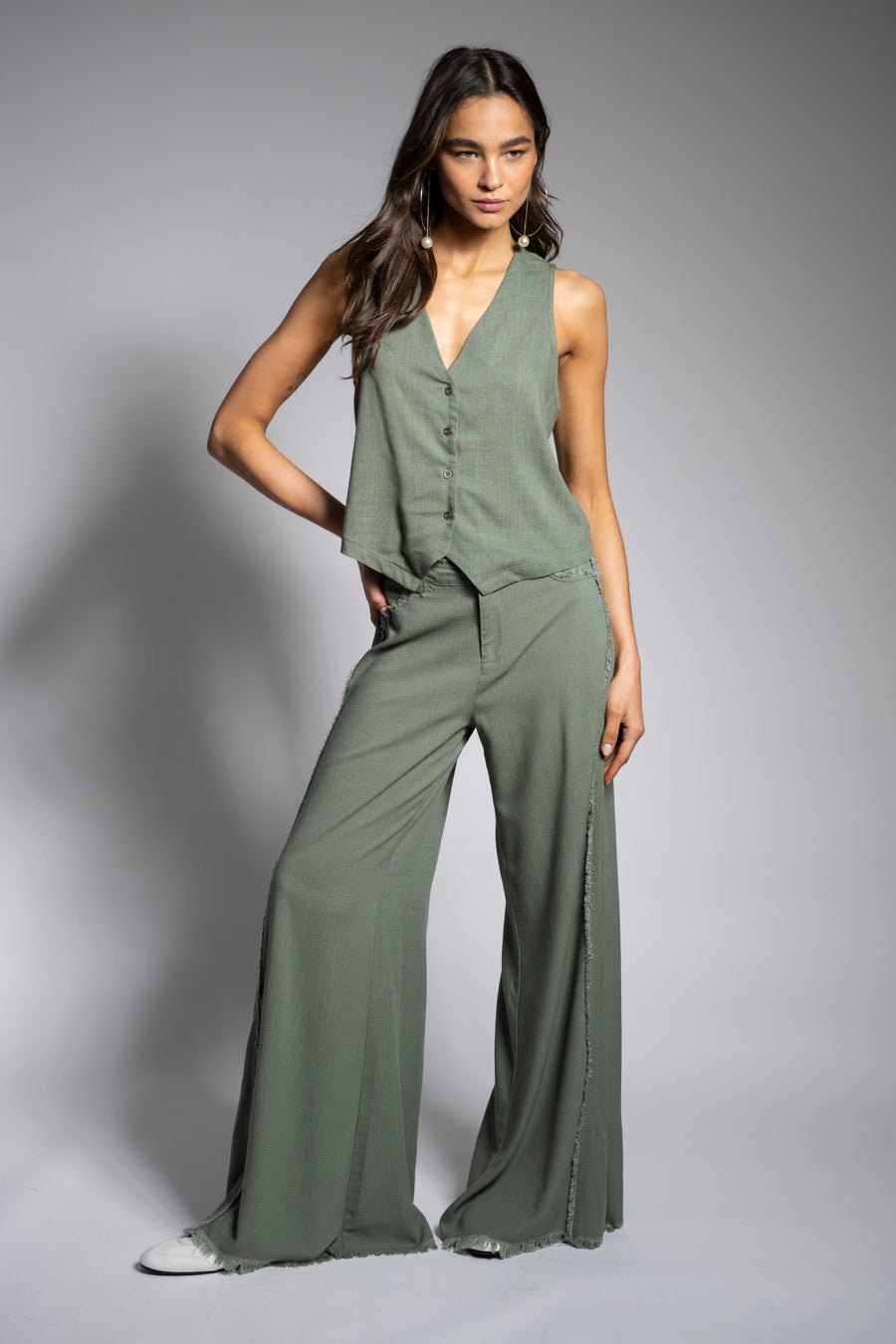VEST PIPA Lino verde
