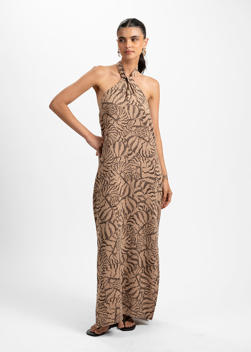 VESTIDO MARGA Lino beige