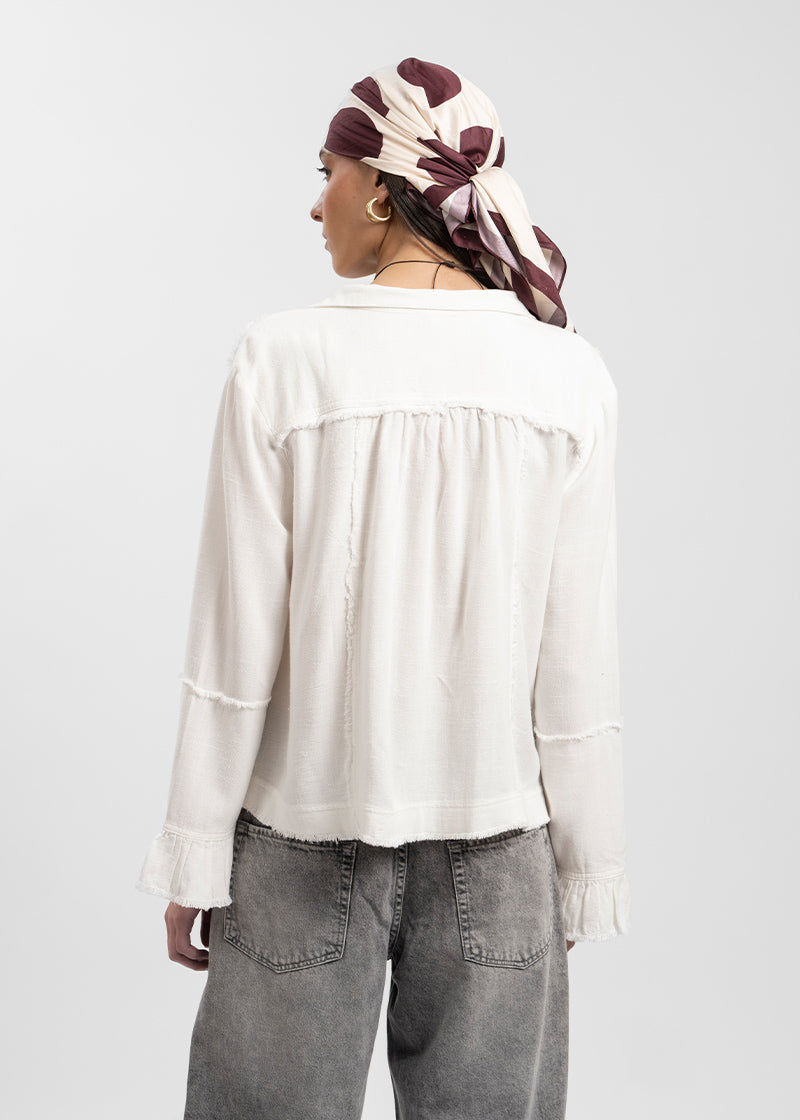 BLUSA SOLE Lino blanco