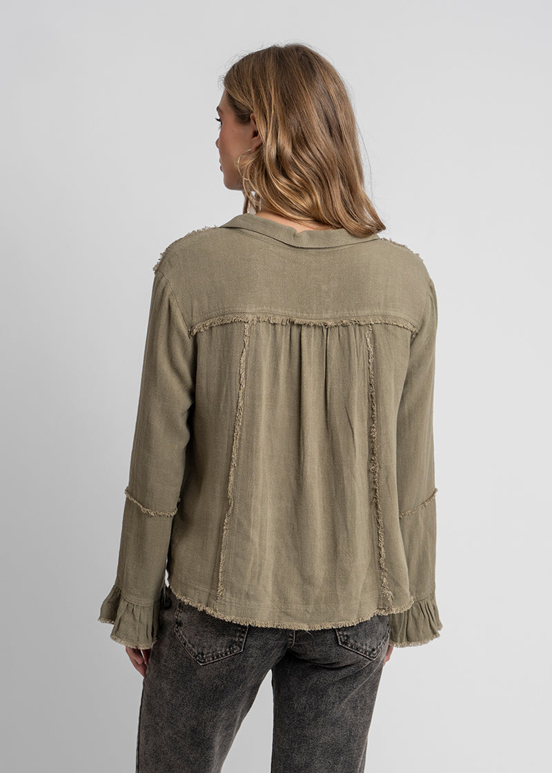 BLUSA SOLE Lino verde