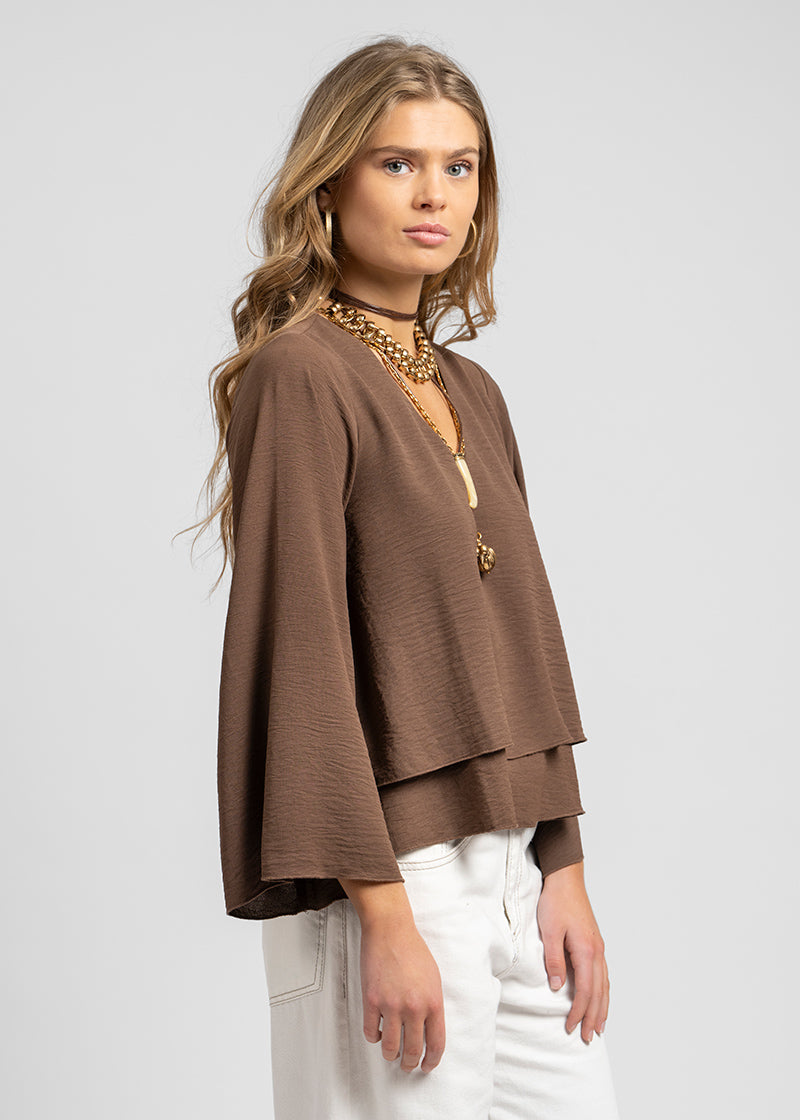 BLUSA ADRIANA café