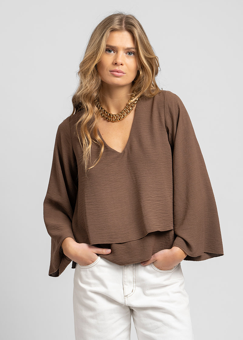 BLUSA ADRIANA café