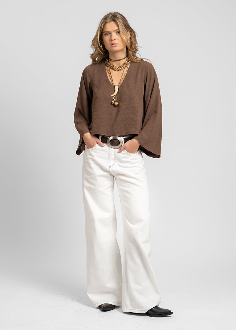 BLUSA ADRIANA café