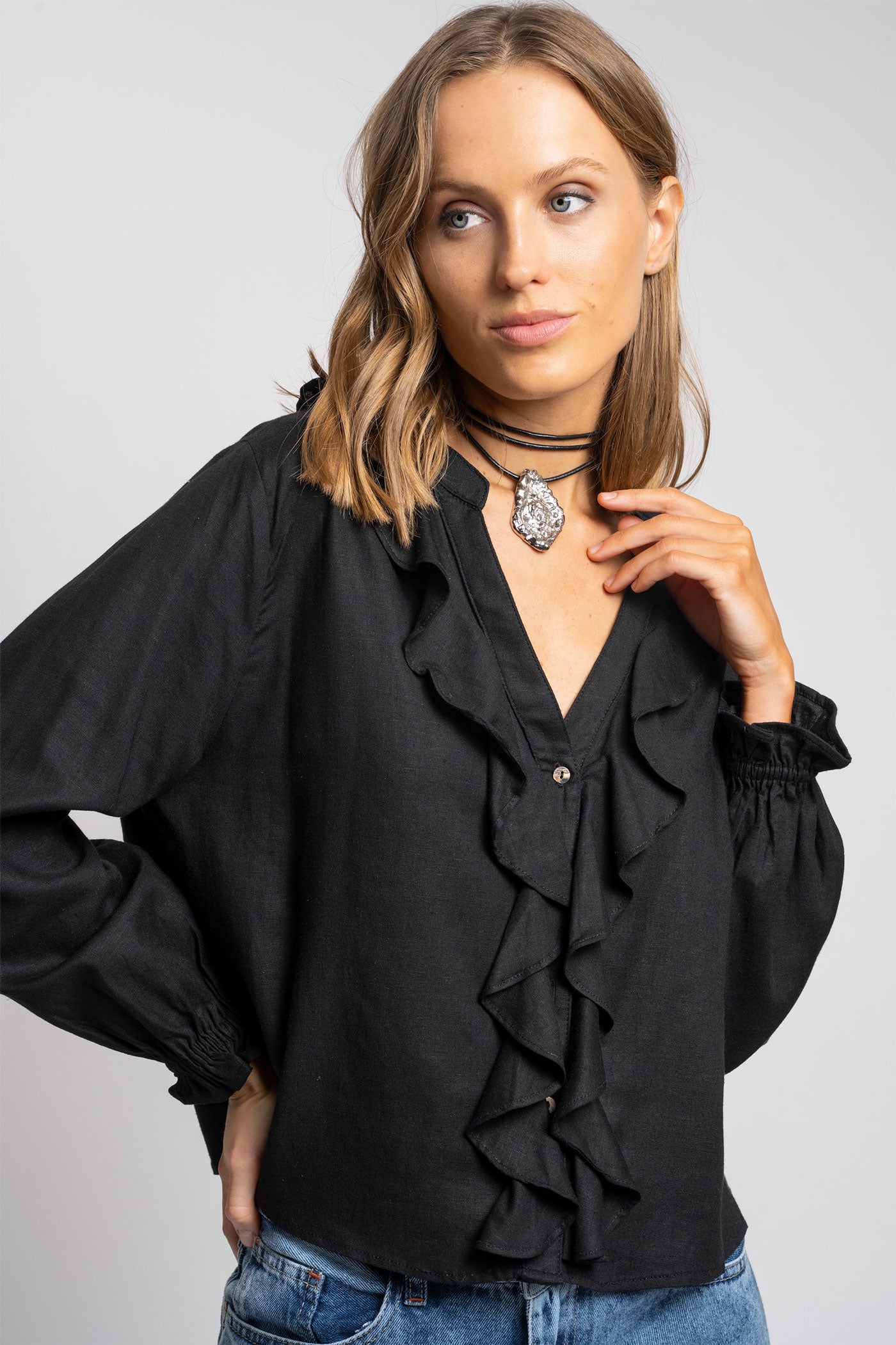 BLUSA ANTONIA negro