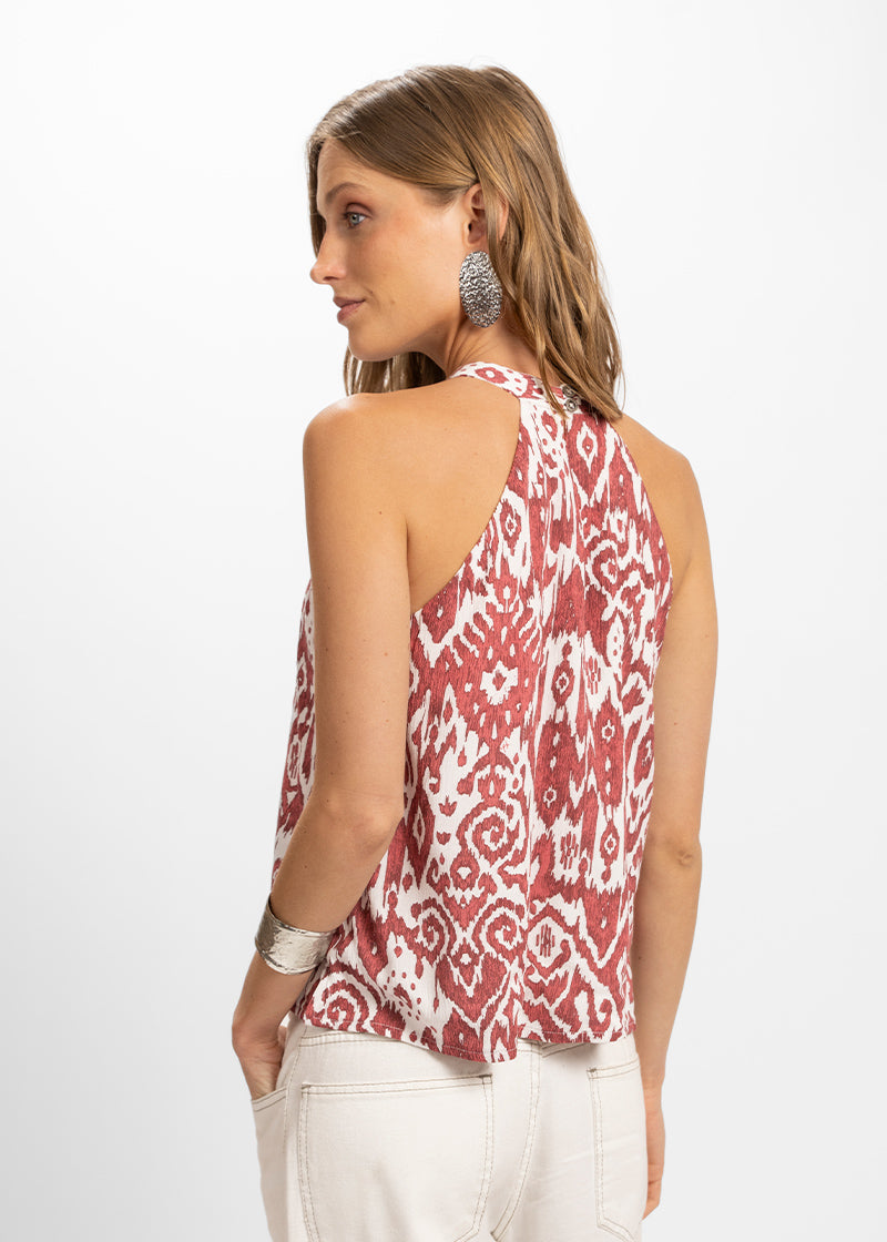 BLUSA JOSEFINA P burdeo/blanco