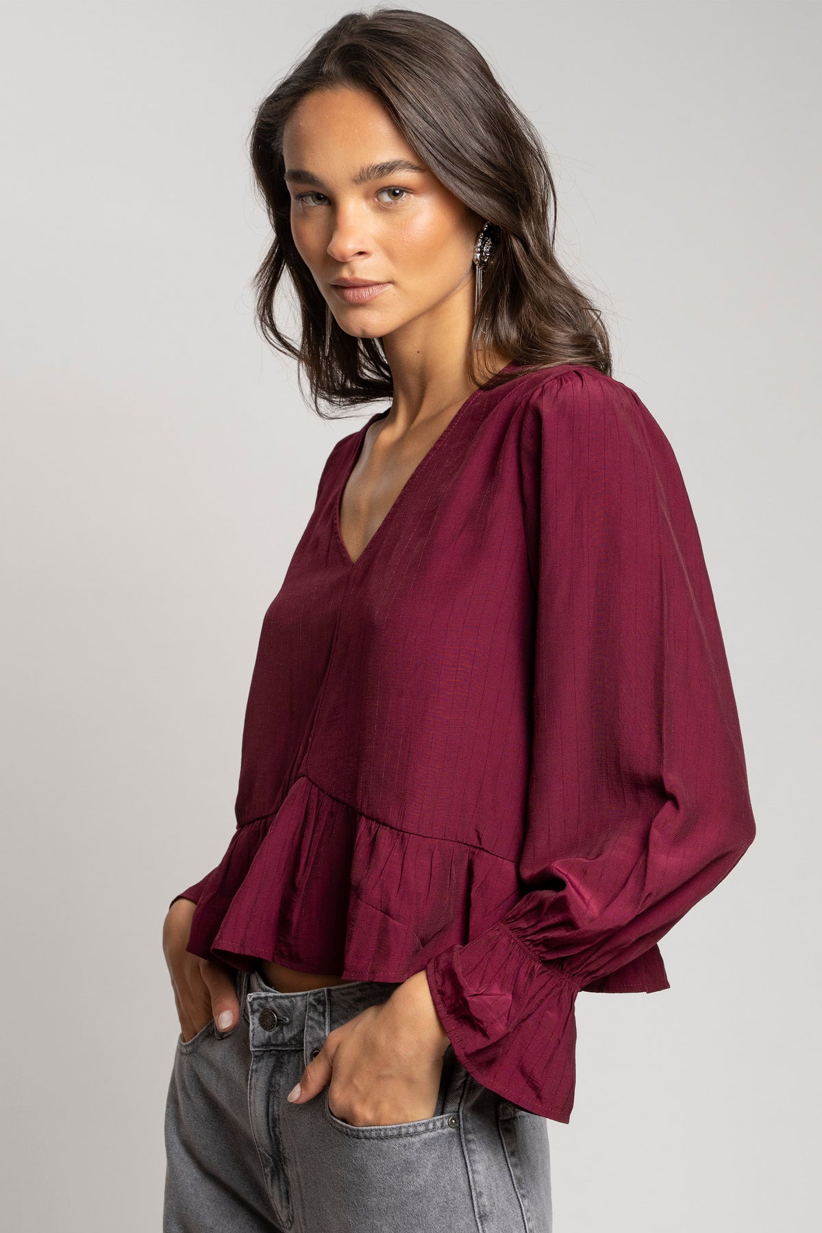 BLUSA MAEL burdeo - S