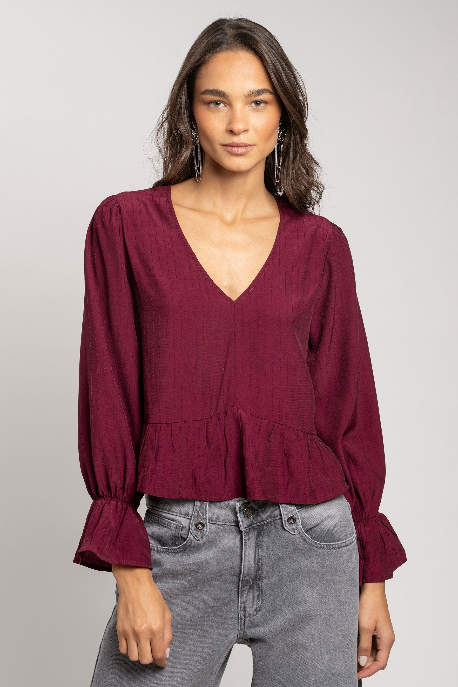 BLUSA MAEL burdeo