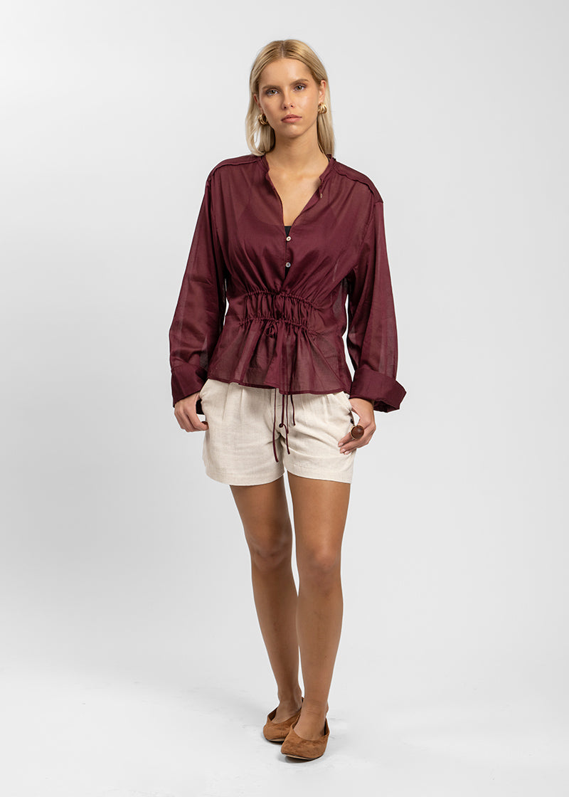 BLUSA MARIE burdeo