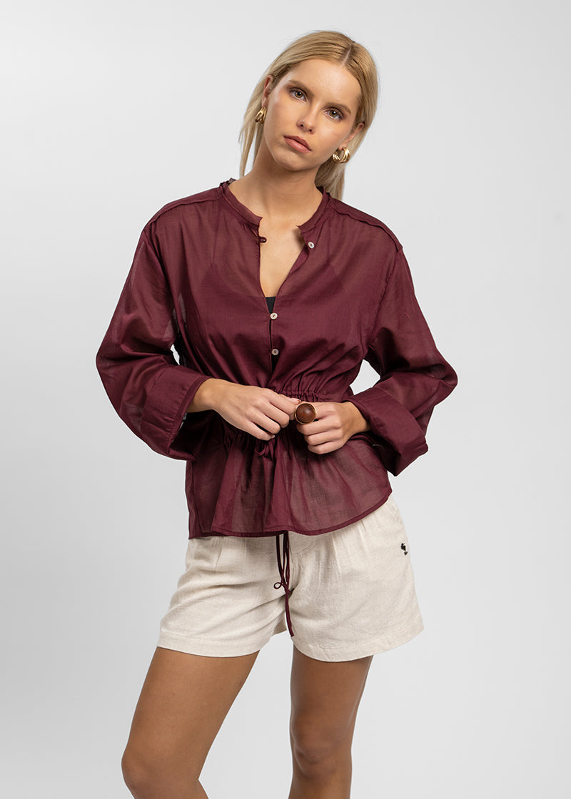 BLUSA MARIE burdeo