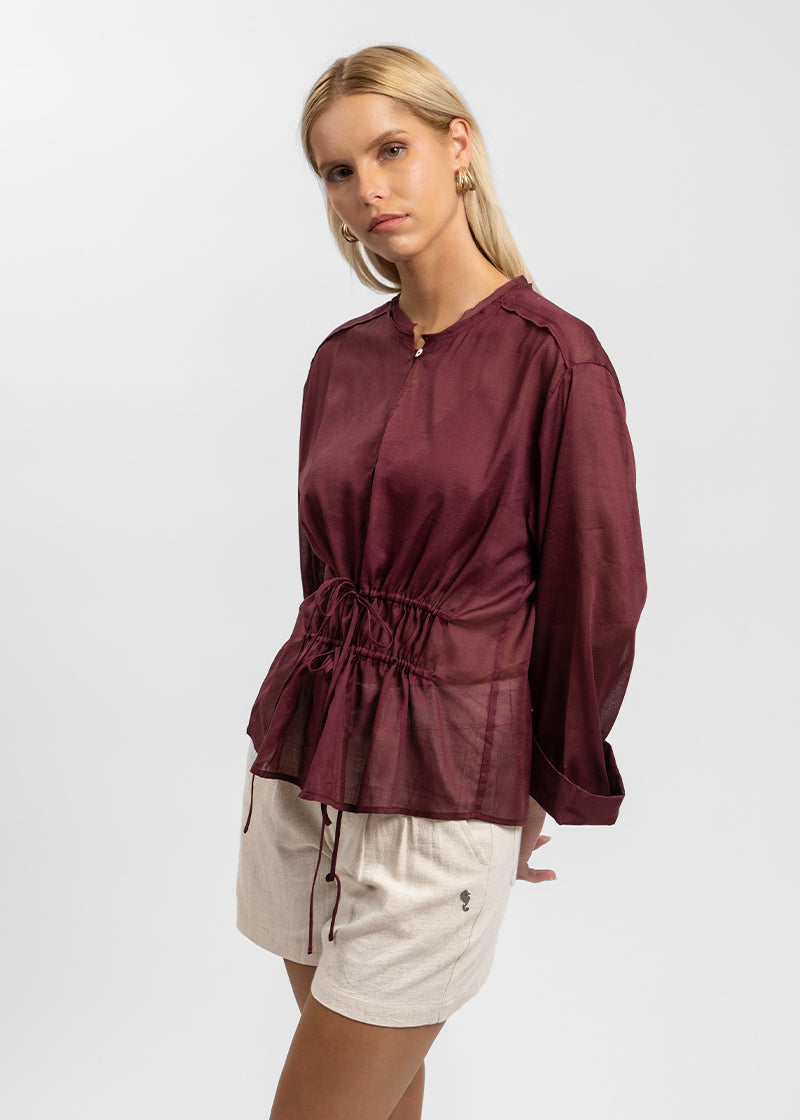 BLUSA MARIE burdeo