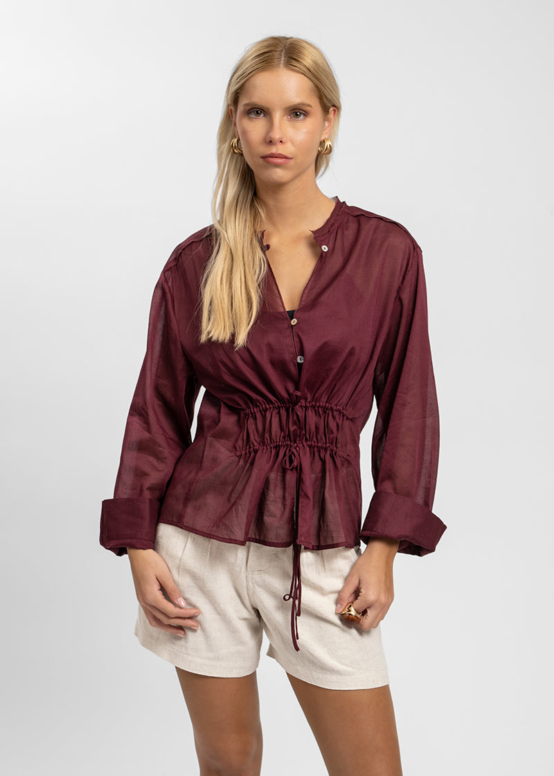 BLUSA MARIE burdeo