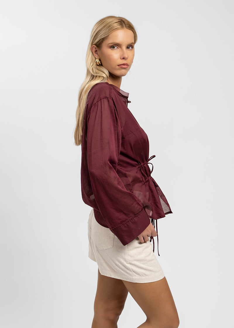 BLUSA MARIE burdeo