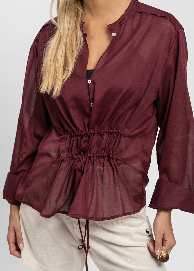 BLUSA MARIE burdeo
