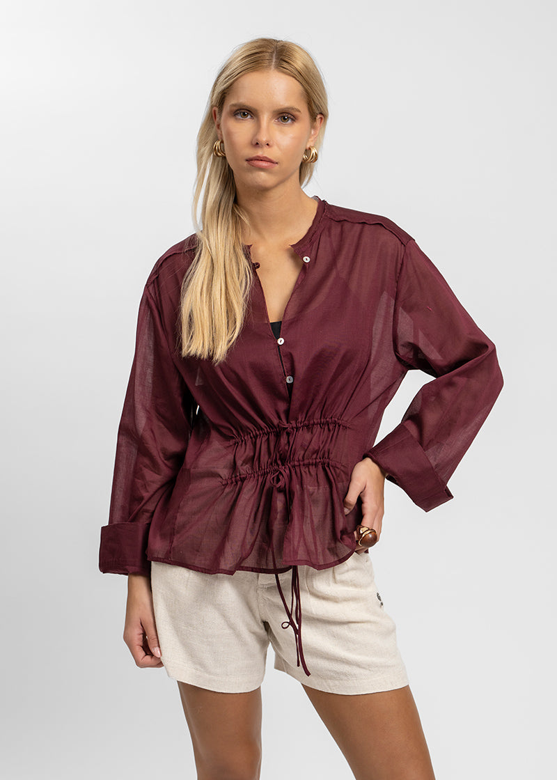BLUSA MARIE burdeo
