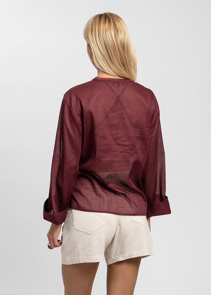 BLUSA MARIE burdeo