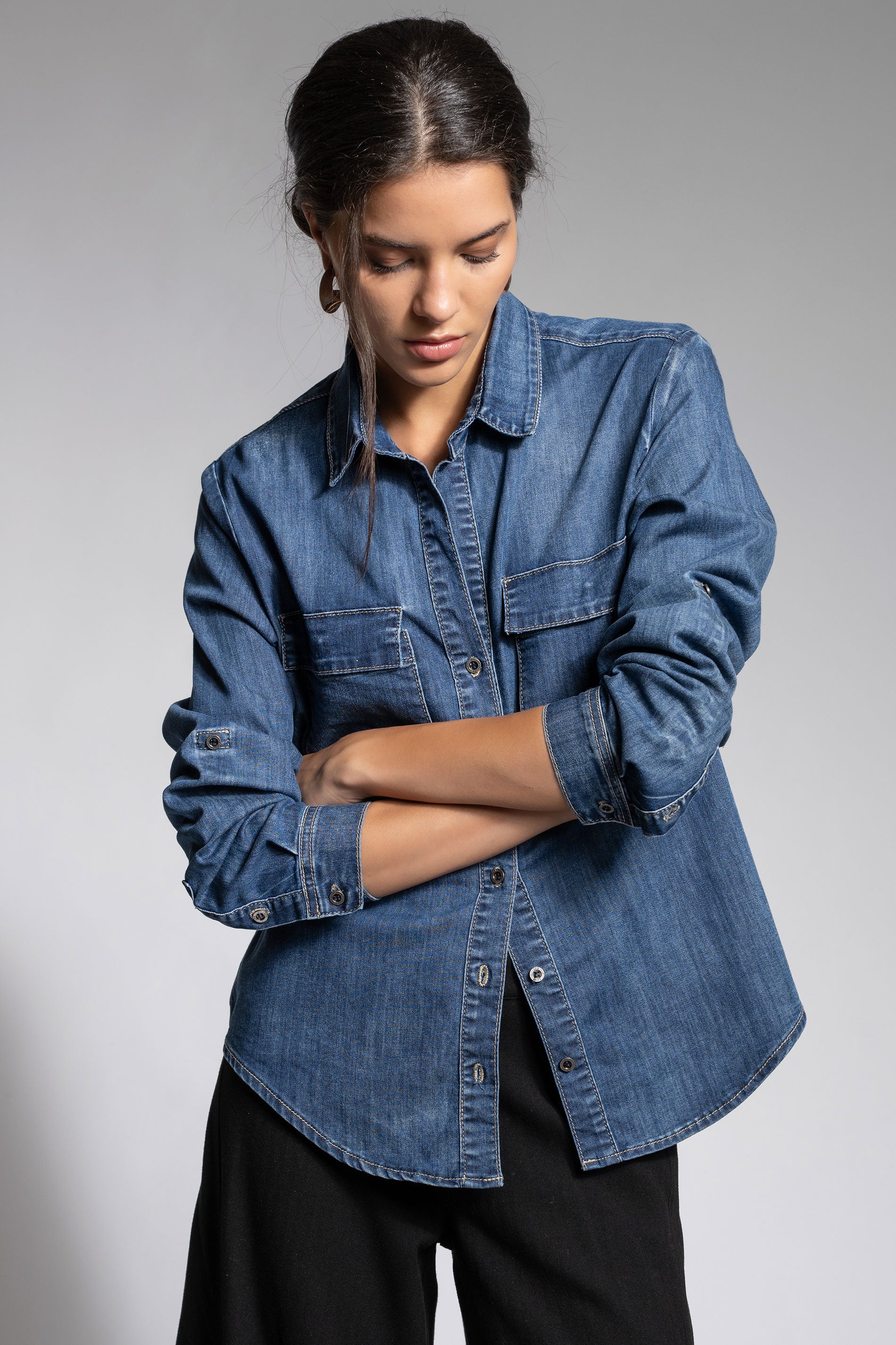 BLUSA OLIMPIA denim