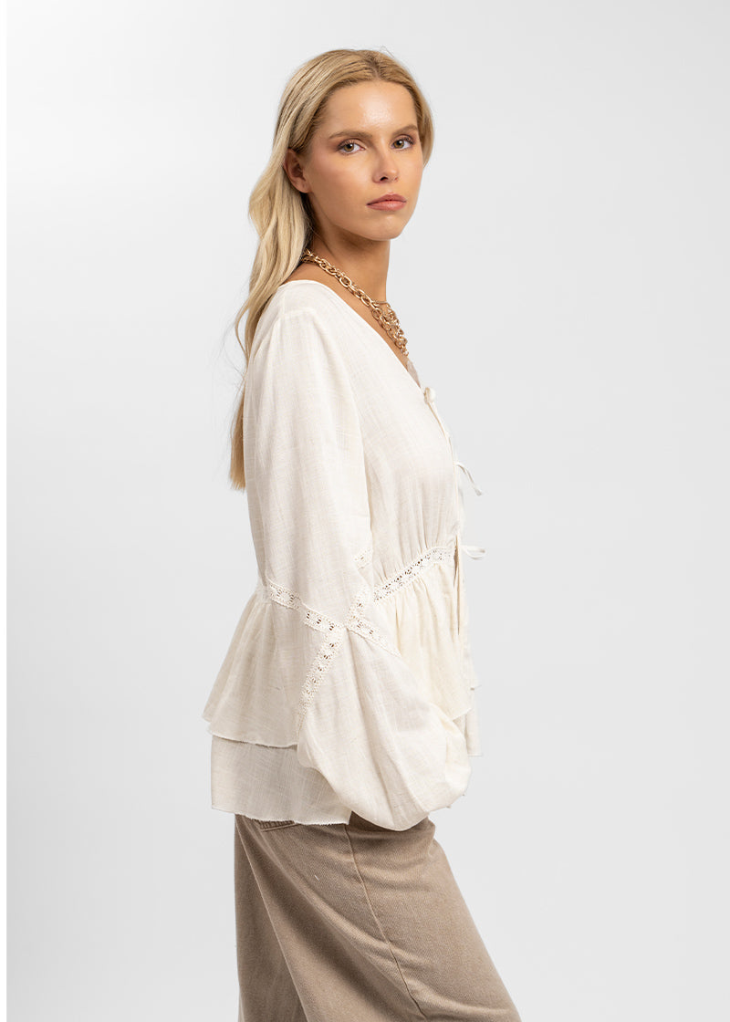 BLUSA VIOLETA blanco