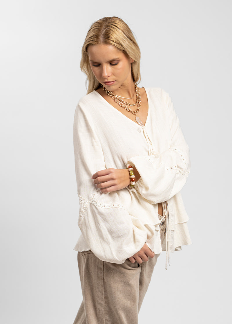 BLUSA VIOLETA blanco