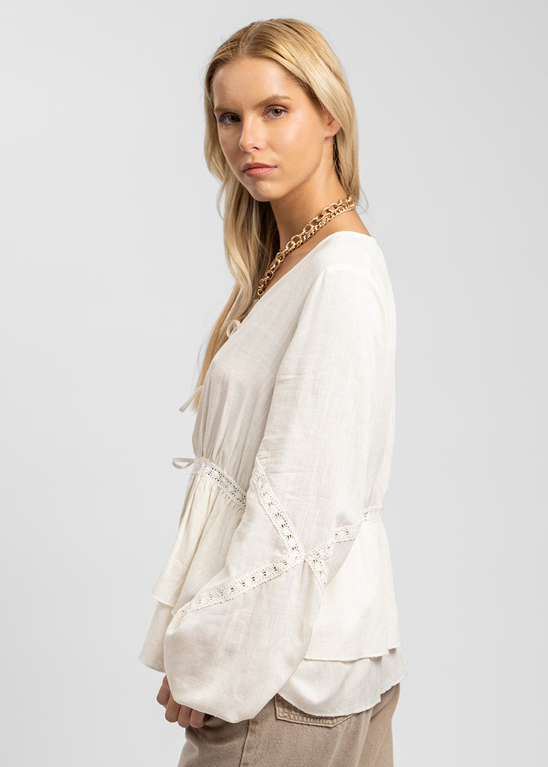 BLUSA VIOLETA blanco